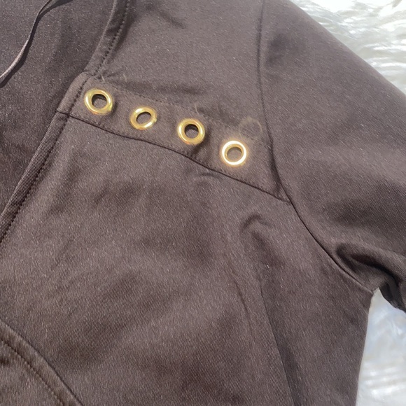 ‼️Beautiful Brown Gold Accents Dress - Picture 4 of 9